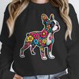 Boston Terrier Floral Vintage Dog Mom Distressed Men Women Kids Women Crewneck Sweatshirt, Mom Gifts, Boston Terrier Mom Gifts, funny design