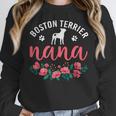 Boston Terrier Grandma Nana Dog Lover Christmas Women Crewneck Sweatshirt, Boston Terrier Christmas Gifts, funny design