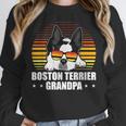 Boston Terrier Grandpa Dog Owner Boston Terrier Women Crewneck Sweatshirt, funny design