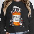 Boston Terrier Happy Pills T-Shirt Women Crewneck Sweatshirt, funny design