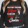 Boston Terrier Mom American Gentleman Dog Mother's Day Women Crewneck Sweatshirt, Mom Gifts, Boston Terrier Mom Gifts, American Boston Terrier Gifts, funny design