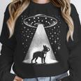 Boston Terrier Mom Dad Dog Alien UFO Women Crewneck Sweatshirt, Mom Gifts, Boston Terrier Dad Gifts, Boston Terrier Mom Gifts, funny design