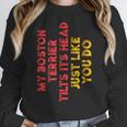 Boston Terrier Mom Dad Dog Lover Owner Women Men Women Crewneck Sweatshirt, Mom Gifts, Boston Terrier Dad Gifts, Boston Terrier Mom Gifts, funny design