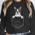 Boston Terrier In The Pocket Cute Boston Terrier Dog Lovers For Men Women Girls Kids Women Crewneck Sweatshirt, funny design