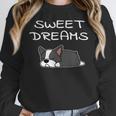 Boston Terrier Puppy Sweet Dreams Pajama For Bedtime Women Crewneck Sweatshirt, funny design