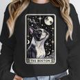 Boston Terrier Tarot Card Star With The Moon Men Women Kids Women Crewneck Sweatshirt, Boston Terrier Tarot Gifts, funny design