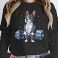 Boston Terrier Weightlifting Deadlift Men Fitness Gym Women Crewneck Sweatshirt, Boston Terrier Gym Gifts, funny design