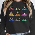 Boston Terriers Yoga Asana Pose And Meditation Women Crewneck Sweatshirt, funny design
