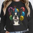 Celebration Event Birthday Party Boston Terrier Women Crewneck Sweatshirt, funny design
