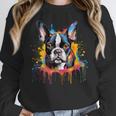 Colorful Boston Terrier Dog For Men Women Kids Women Crewneck Sweatshirt, funny design
