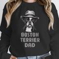 Cute Boston Terrier Dad Dog Lovers Puppy Bostie Owner Women Crewneck Sweatshirt, Boston Terrier Dad Gifts, funny design