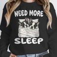 Cute Boston Terrier Need More Sleep Pajamas Nightgown Women Crewneck Sweatshirt, funny design