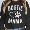 Fun Bostie Mama Dog Lover Apparel Boston Terrier Mom Women Crewneck Sweatshirt, Mom Gifts, Boston Terrier Mom Gifts, funny design