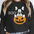 The Halloween Boston Terrier Women Crewneck Sweatshirt, Boston Terrier Halloween Gifts, funny design