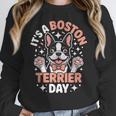 It’s A Boston Terrier Day Pet Cute Dog Lover Cartoon Women Crewneck Sweatshirt, funny design