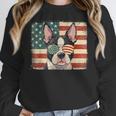 Patriotic Boston Terrier Dog Lover USA Flag 4th Of July For Men Women Kids Women Crewneck Sweatshirt, Patriotic Boston Terrier Gifts, Boston Terrier 4th Of July Gifts, funny design