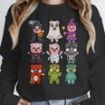 Pig Spooky Ghost Witch Boo-Jee Horror Pumpkin Pig Halloween Women Crewneck Sweatshirt, funny design