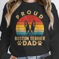 Proud Boston Terrier Dad Dog Owner Fathers Day Men Women Kids Women Crewneck Sweatshirt, Boston Terrier Dad Gifts, funny design
