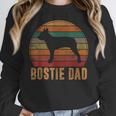 Retro Boston Terrier Dad Dog Owner Pet Bostie Father Women Crewneck Sweatshirt, Boston Terrier Dad Gifts, funny design