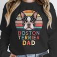 Retro Boston Terrier Dad Women Crewneck Sweatshirt, Boston Terrier Dad Gifts, funny design
