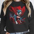 Super Power Superhero Boston Terrier Dog For Men Women Kids Women Crewneck Sweatshirt, funny design