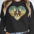 Vintage American Boston Terrier Lovers Valentine's Day Women Crewneck Sweatshirt, American Boston Terrier Gifts, funny design