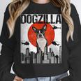Vintage Japanese Dogzilla Boston Terrier Women Crewneck Sweatshirt, funny design