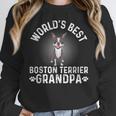 World's Best Boston Terrier Grandpa Dog Grandfather For Men Women Girls Kids Women Crewneck Sweatshirt, funny design