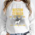 Anatomy Of Boston Terrier Dog Lover Women Crewneck Sweatshirt, funny design