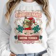 Boston Terrier My Christmas Spirit Dog Santa Claus X-Mas Women Crewneck Sweatshirt, Boston Terrier Christmas Gifts, funny design