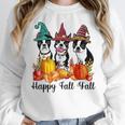 Boston Terrier Dog Lover Fall Ya'Ll Halloween Costume Men Women Women Crewneck Sweatshirt, Boston Terrier Halloween Gifts, funny design