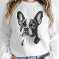 Boston Terrier Dog Motif Pet Illustration Boston Terrier For Men Women Kids Women Crewneck Sweatshirt, funny design