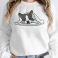 Boston Terrier Dog Official Sleeping Men Women Girls Kids Women Crewneck Sweatshirt, funny design