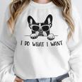 Boston Terrier Dog Owner I Do What I Want Pet Women Crewneck Sweatshirt, funny design