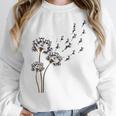 Boston Terrier Flower Fly Dandelion Dog Lover Dog Dad Women Crewneck Sweatshirt, Boston Terrier Dad Gifts, funny design