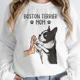 Boston Terrier Mom Dogs Mum Woman Women Crewneck Sweatshirt, Mom Gifts, Boston Terrier Mom Gifts, funny design