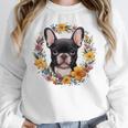 Boston Terrier Mom Floral Bostie Dog Lover Flowers Cute Women Crewneck Sweatshirt, Mom Gifts, Boston Terrier Mom Gifts, funny design
