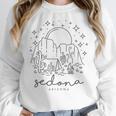 Cool Vintage Cactus Sedona Arizona Camping Souvenir Women Crewneck Sweatshirt, funny design