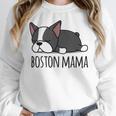 Cute Boston Terrier Boston Mama Women Crewneck Sweatshirt, funny design