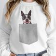 Dog In Your Pocket Boston Terrier For Men Women Girls Kids Women Crewneck Sweatshirt, funny design