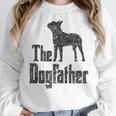 The Dogfather Boston Terrier Dog Funny Dog Gift T-Shirt For Men Women Girls Kids Women Crewneck Sweatshirt, funny design