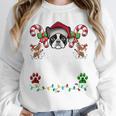 Most Likely Decorate Her Boston Terrier Dog Ugly Christmas Women Crewneck Sweatshirt, Boston Terrier Christmas Gifts, funny design