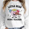 Little Miss Music Teacher Music Teacher Team Women Crewneck Sweatshirt, funny design