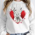 Valentine's Day Boston Terrier Dog Women Crewneck Sweatshirt, funny design