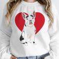 Valentine's Day Boston Terrier Lover Women Crewneck Sweatshirt, funny design