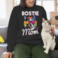 Boston Terrier Bostie Dog Breed Pet Bostie Mom Women Crewneck Sweatshirt, Boston Terrier Mom Sweatshirts, gift for family, gift for coworker