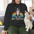 Boston Terrier Boston-Bulldog For Men Women Girls Kids Women Crewneck Sweatshirt, gift for family, gift for coworker