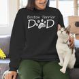 Boston Terrier Dad Dog Breed Daddy Owner Puppy Father Papa For Men Women Girls Kids Women Crewneck Sweatshirt, Boston Terrier Dad Sweatshirts, gift for family, gift for coworker
