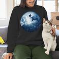Boston Terrier Dog Moon Dog Mom Dad Women Men Dog Lovers Women Crewneck Sweatshirt, Boston Terrier Mom Sweatshirts, Boston Terrier Dad Sweatshirts, gift for family, gift for coworker