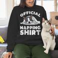 Boston Terrier Dog Official Sleeping Shirt Men Women Kids Women Crewneck Sweatshirt, gift for family, gift for coworker